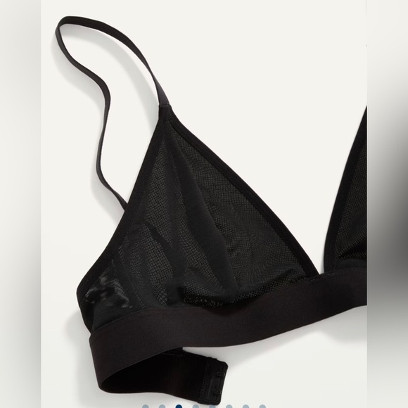 🆕 Old Navy Women’s Mesh V-Neck Bralette Top Bralette Bra Black XL 38DD 40D 40DD - Picture 3 of 14